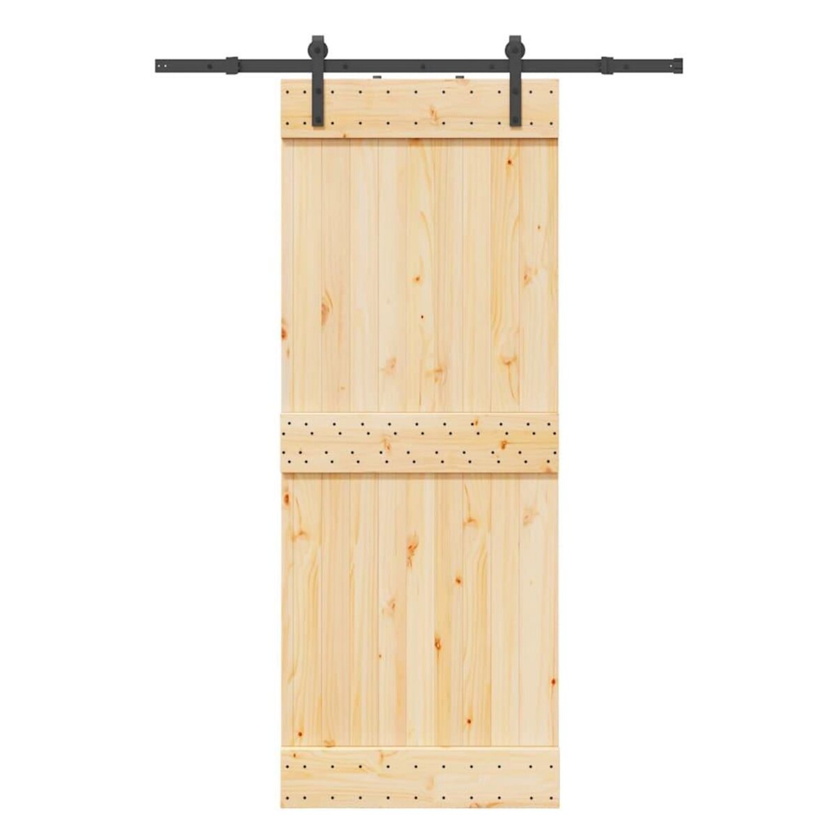 VIDAXL Porte coulissante et kit de quincaillerie 80x210 cm pin massif