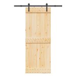VIDAXL Porte coulissante et kit de quincaillerie 80x210 cm pin massif