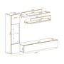 Voir la diapositive 5 : Paris Prix Meuble TV Mural Design  Fly III  210cm Blanc