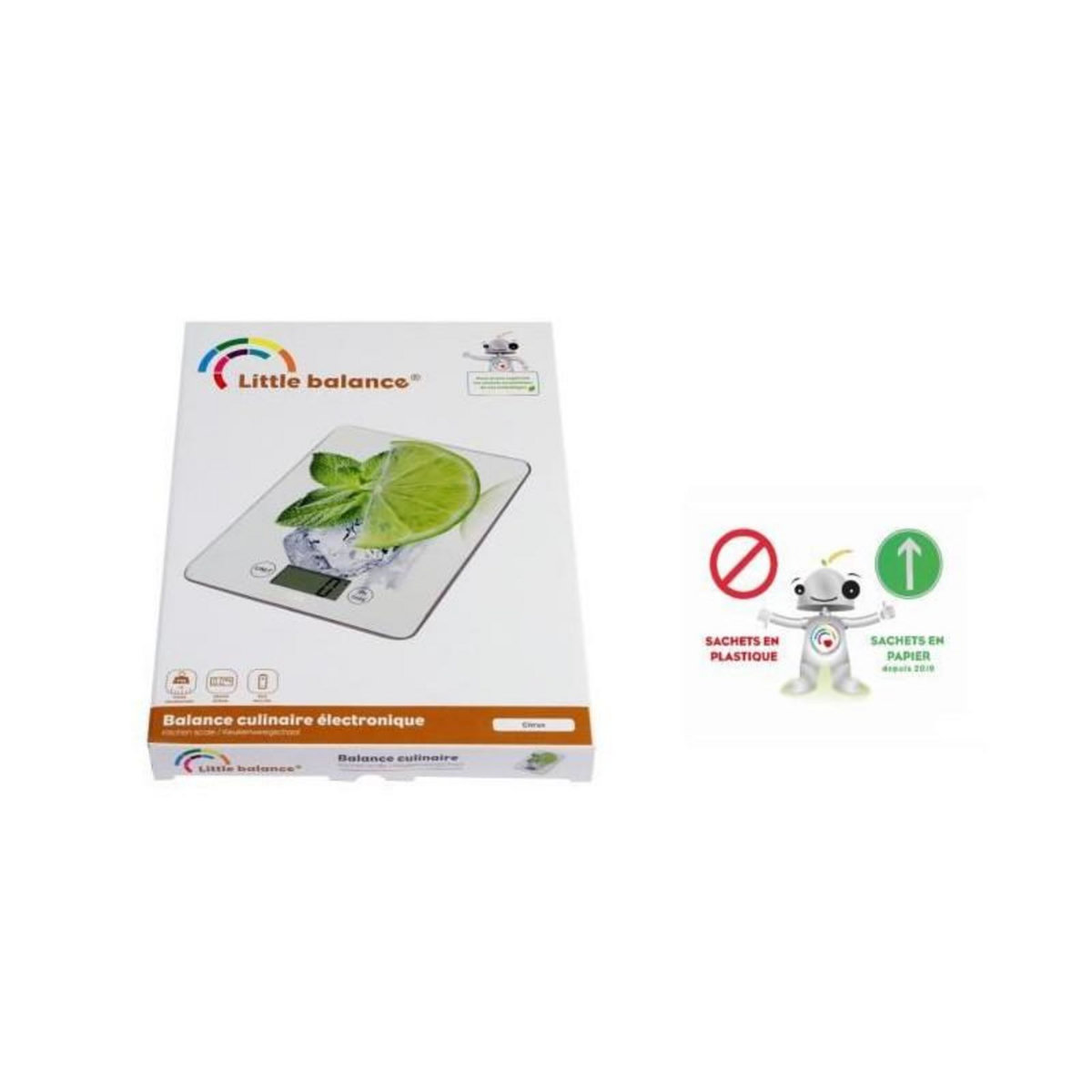 LITTLE BALANCE Balance de cuisine électronique 5kg - 1g - 8034