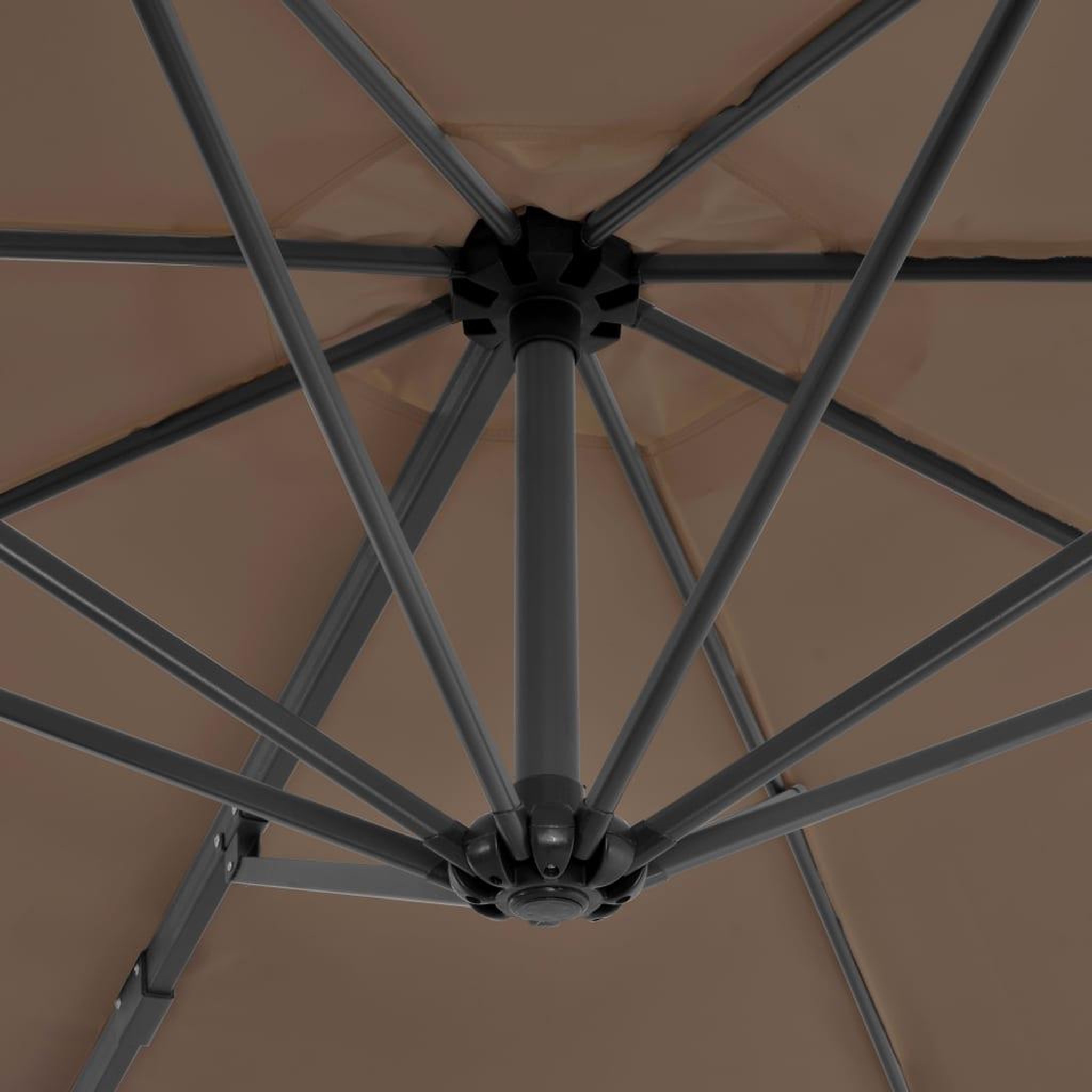 Voir la diapositive 5 : VIDAXL Parasol de jardin avec base portable taupe
