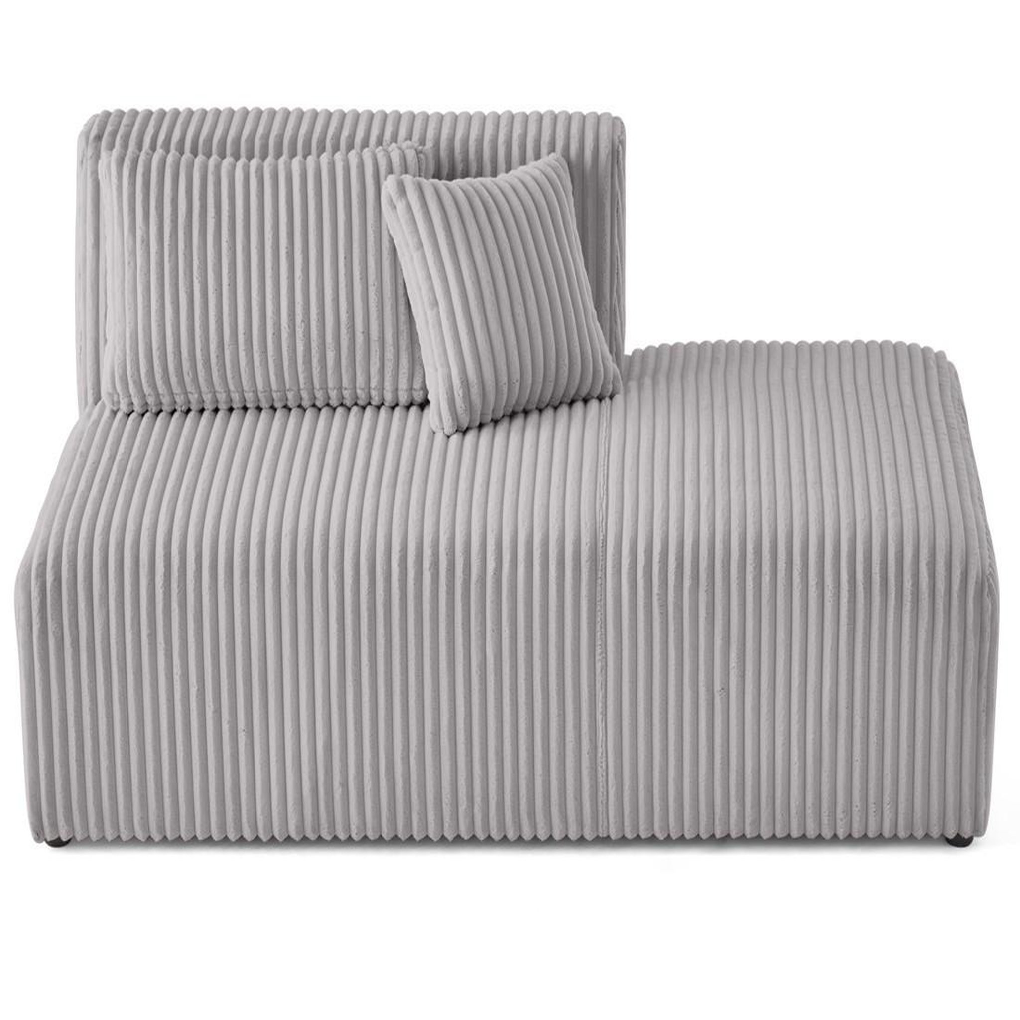Voir la diapositive 6 : LISA DESIGN Victoire - module d'assise droit en velours côtelé grosses côtes