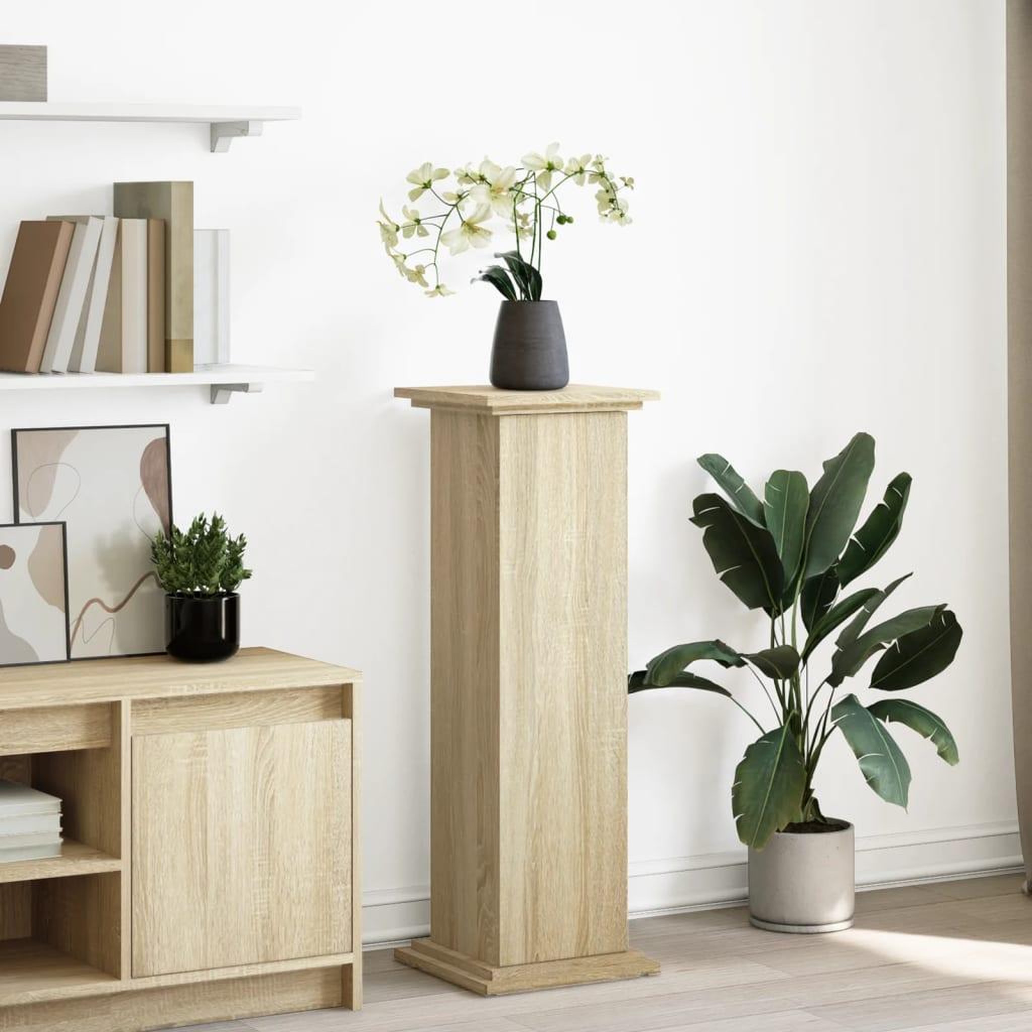 VIDAXL Piedestal avec rangement chene sonoma bois d'ingenierie
