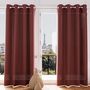 Voir la diapositive 2 : SOLEIL D'OCRE Voile oeillets jacquard 135X250 cm VELVET, par Soleil d'ocre