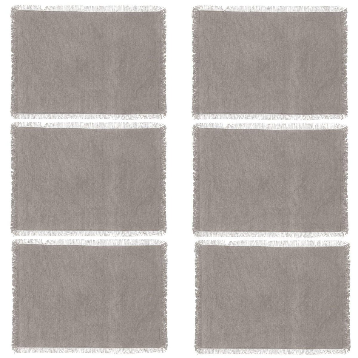 TOILINUX Lot de 6 Sets de table Maha en coton