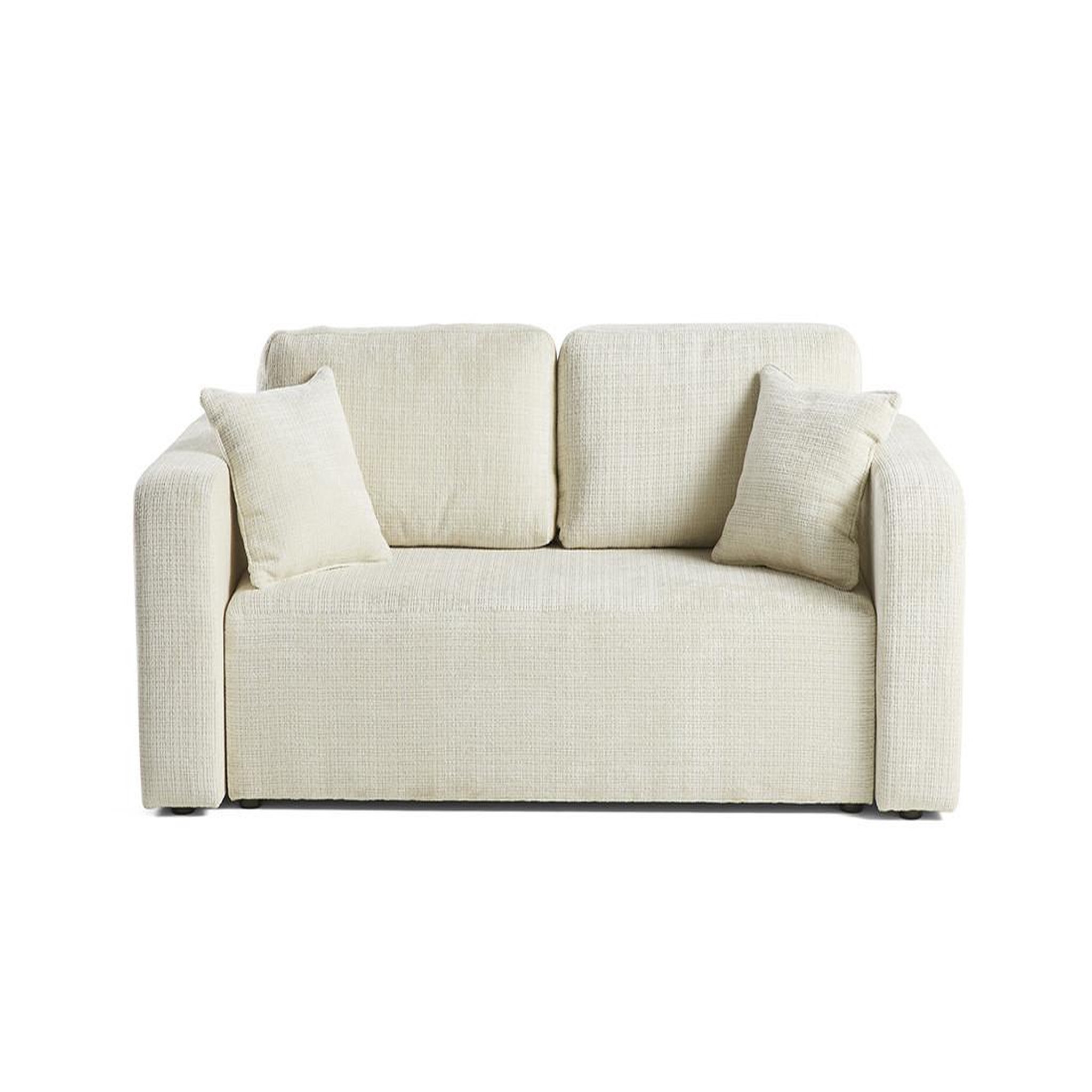 Voir la diapositive 1 : BEST MOBILIER Miro - canapé droit 2 places - en velours texturé