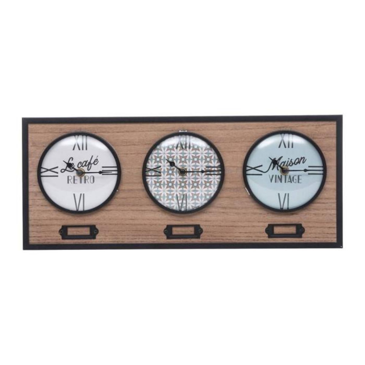 ATMOSPHERA Horloge Murale 3 Cadrans  Natalino  48cm Multicolore