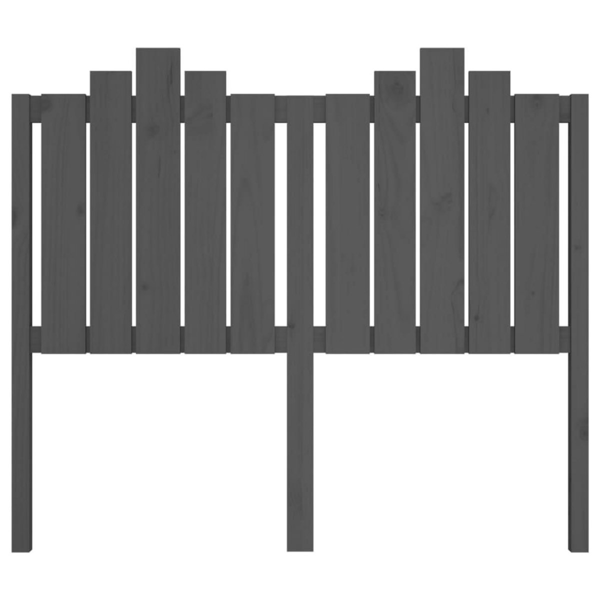 VIDAXL Tete de lit Gris 126x4x110 cm Bois massif de pin