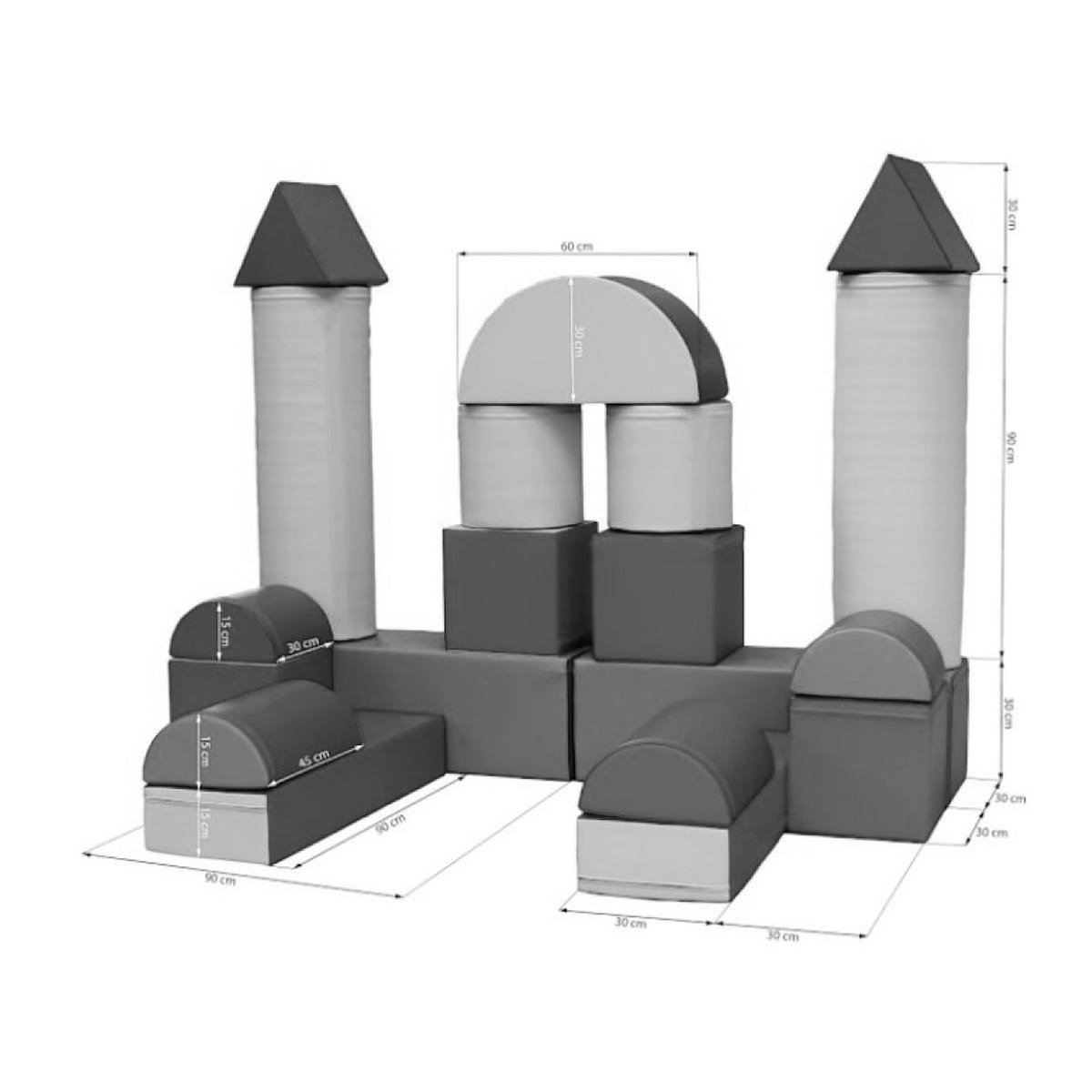 IGLU Forteresse en mousse turquoise pastel