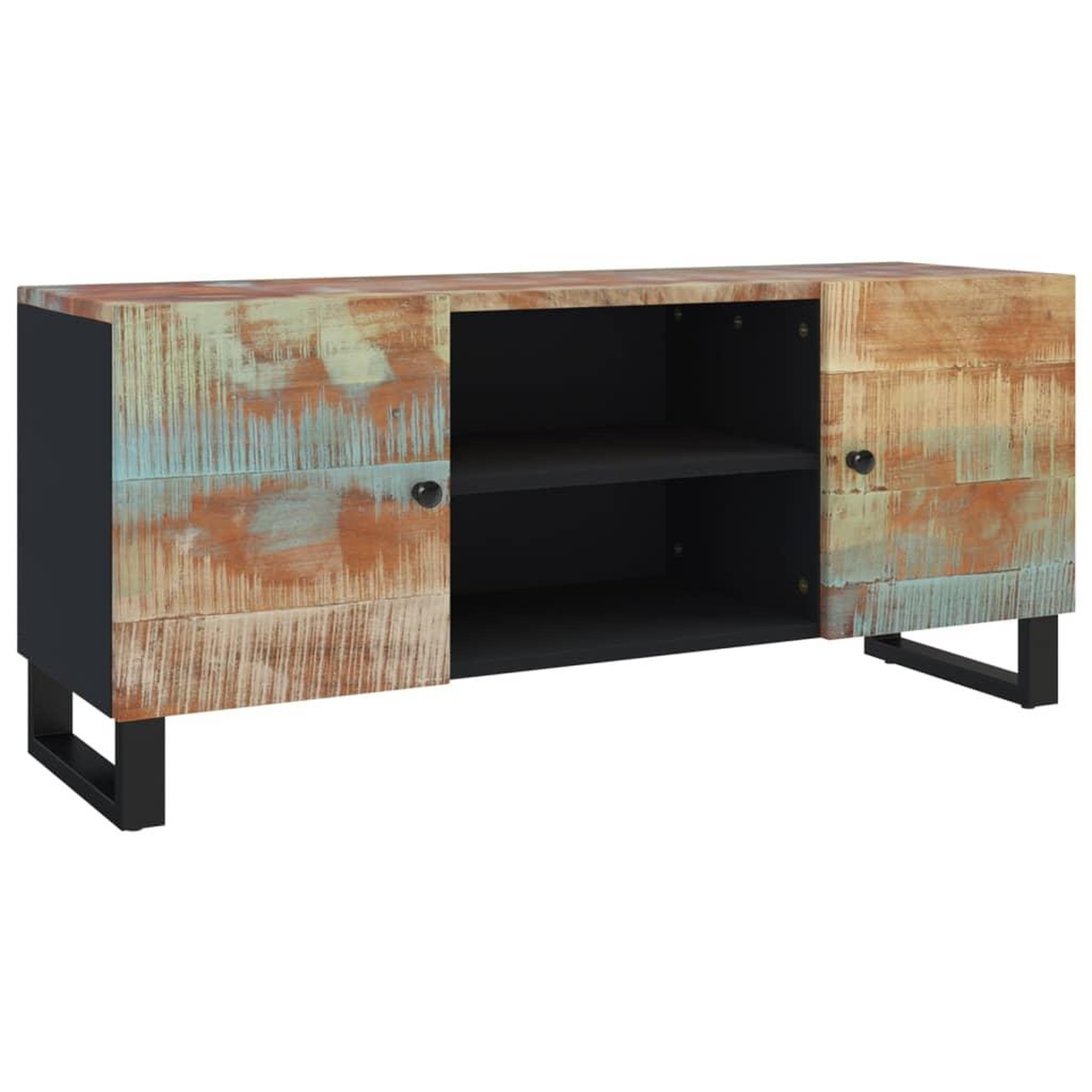 Voir la diapositive 2 : VIDAXL Meuble TV 105x33x46 cm Bois massif de recuperation