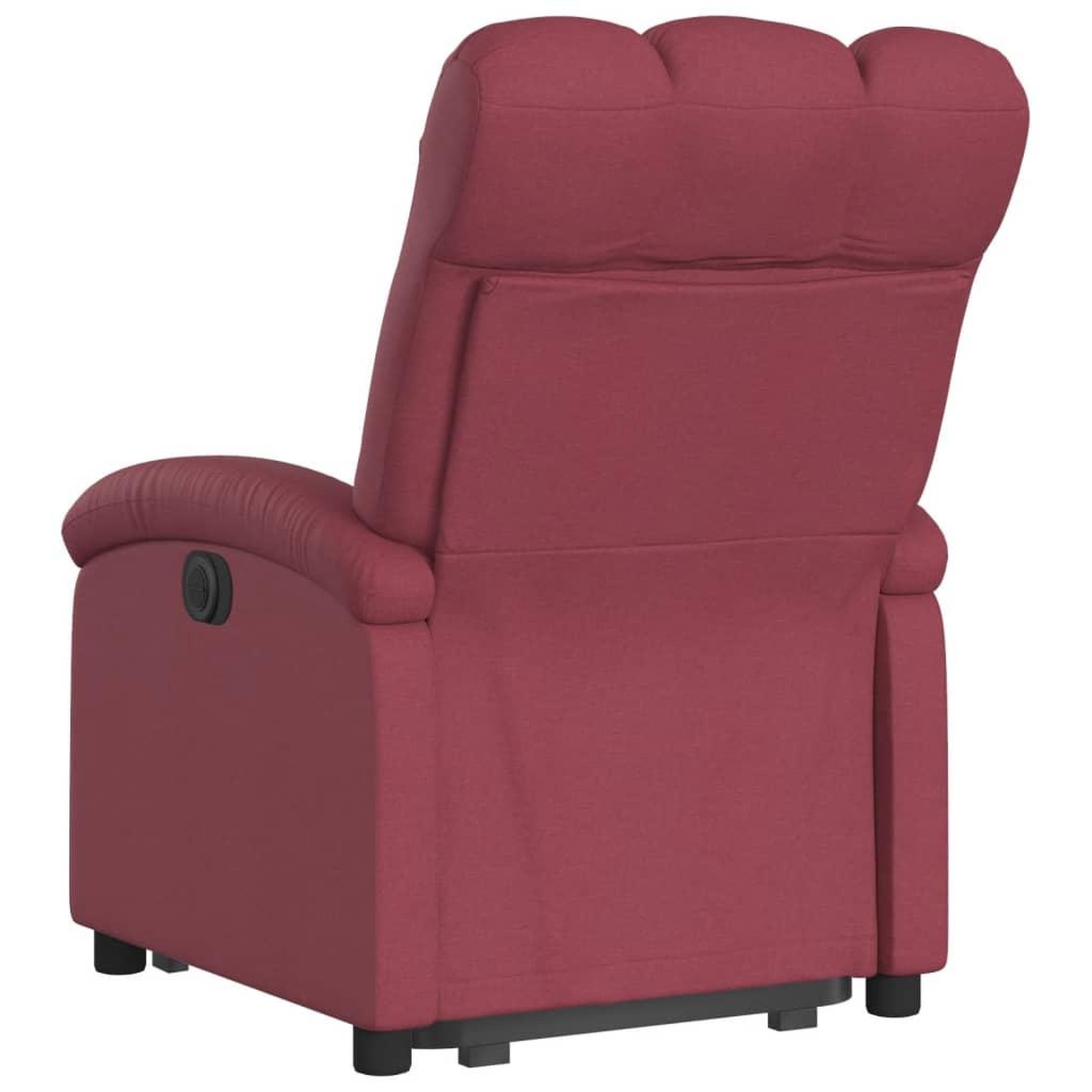 Voir la diapositive 4 : VIDAXL Fauteuil inclinable rouge bordeaux tissu