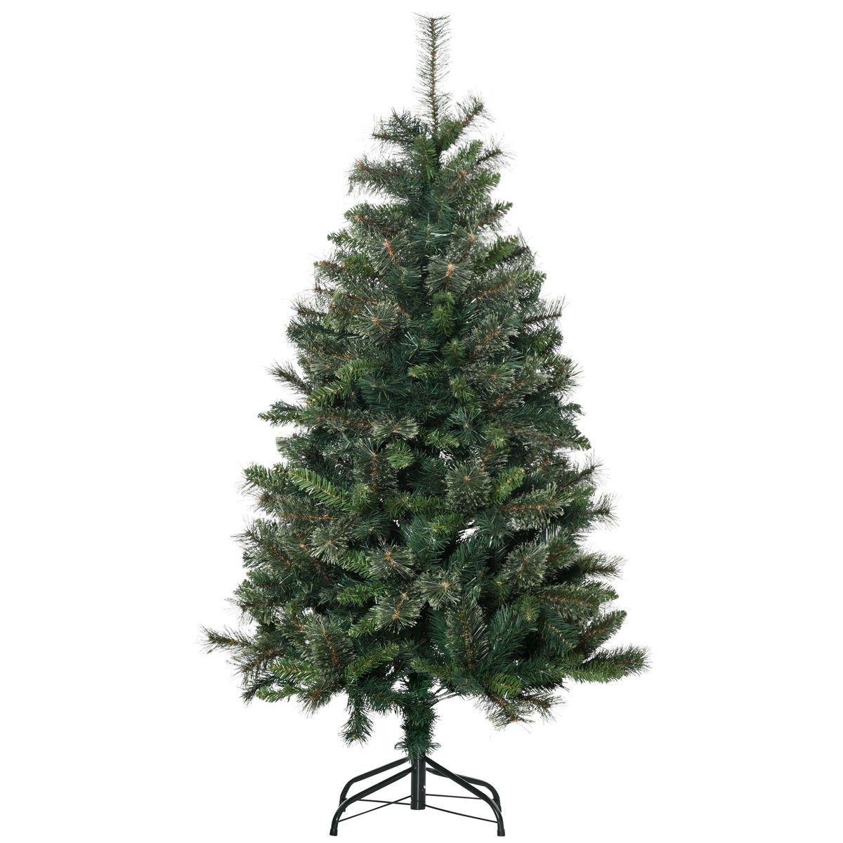 HOMCOM Sapin de Noël artificiel Ø 84 x 150H cm 665 branches épines imitation Nordmann grand réalisme vert