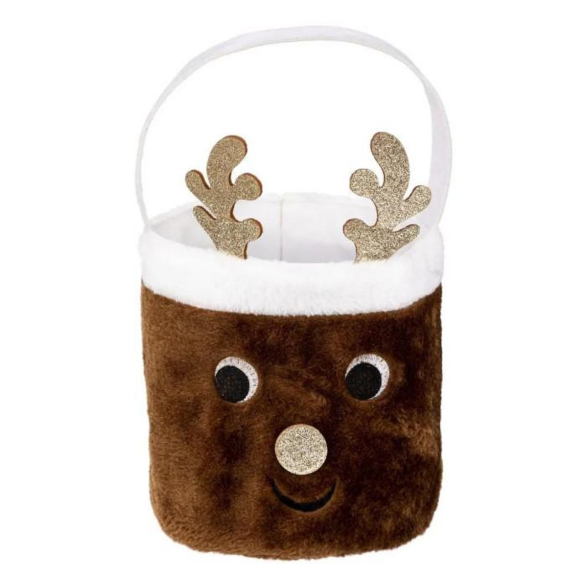 ATMOSPHERA Panier de Noël Renne  Marron Glacé  22cm Naturel