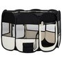 VIDAXL Parc pliable pour chien avec sac de transport Noir 110x110x58cm