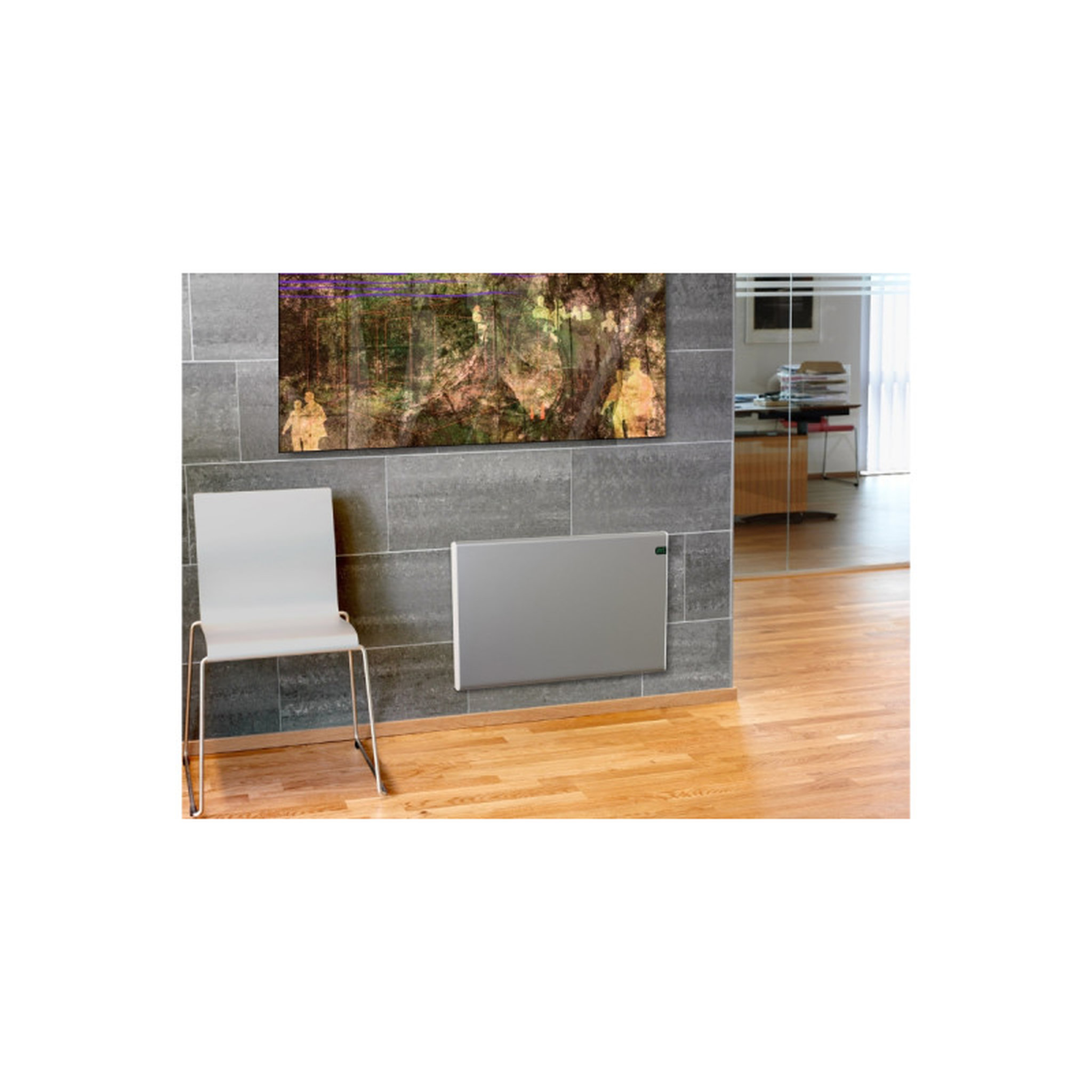 Voir la diapositive 3 :  Radiateur électrique ADAX - Argent - 800 W - 704x370x90mm - Neo Basic NP08 KDT