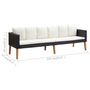 Voir la diapositive 6 : VIDAXL Salon de jardin 4 pcs avec coussins Resine tressee Noir