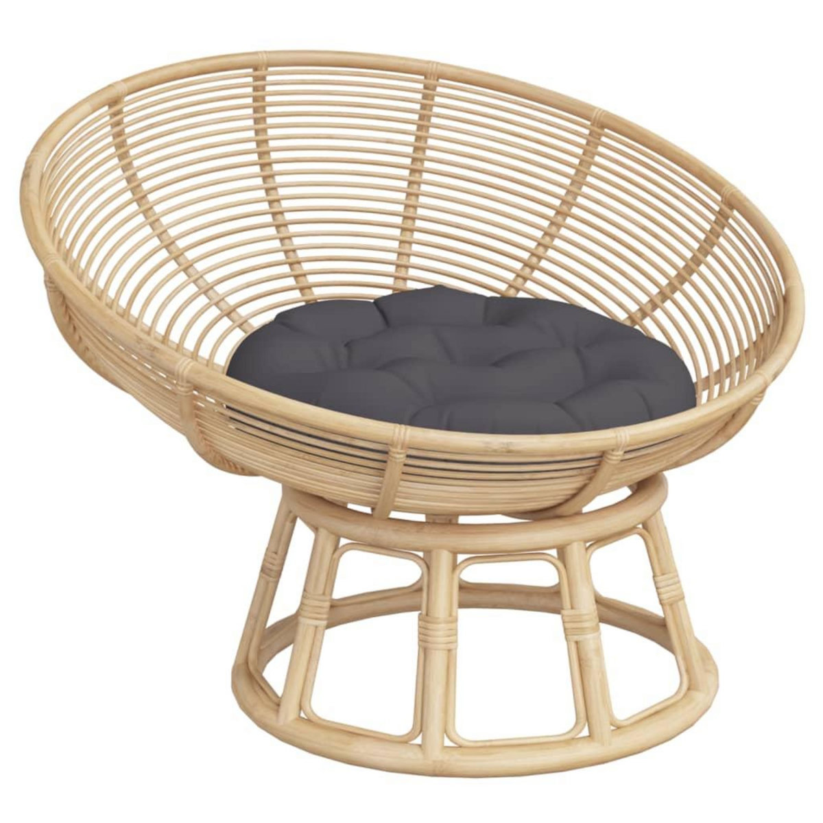 VIDAXL Coussin rond anthracite Ø 60 x11 cm tissu oxford