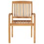 Voir la diapositive 5 : VIDAXL Chaises de jardin empilables avec coussins lot de 6 Teck solide