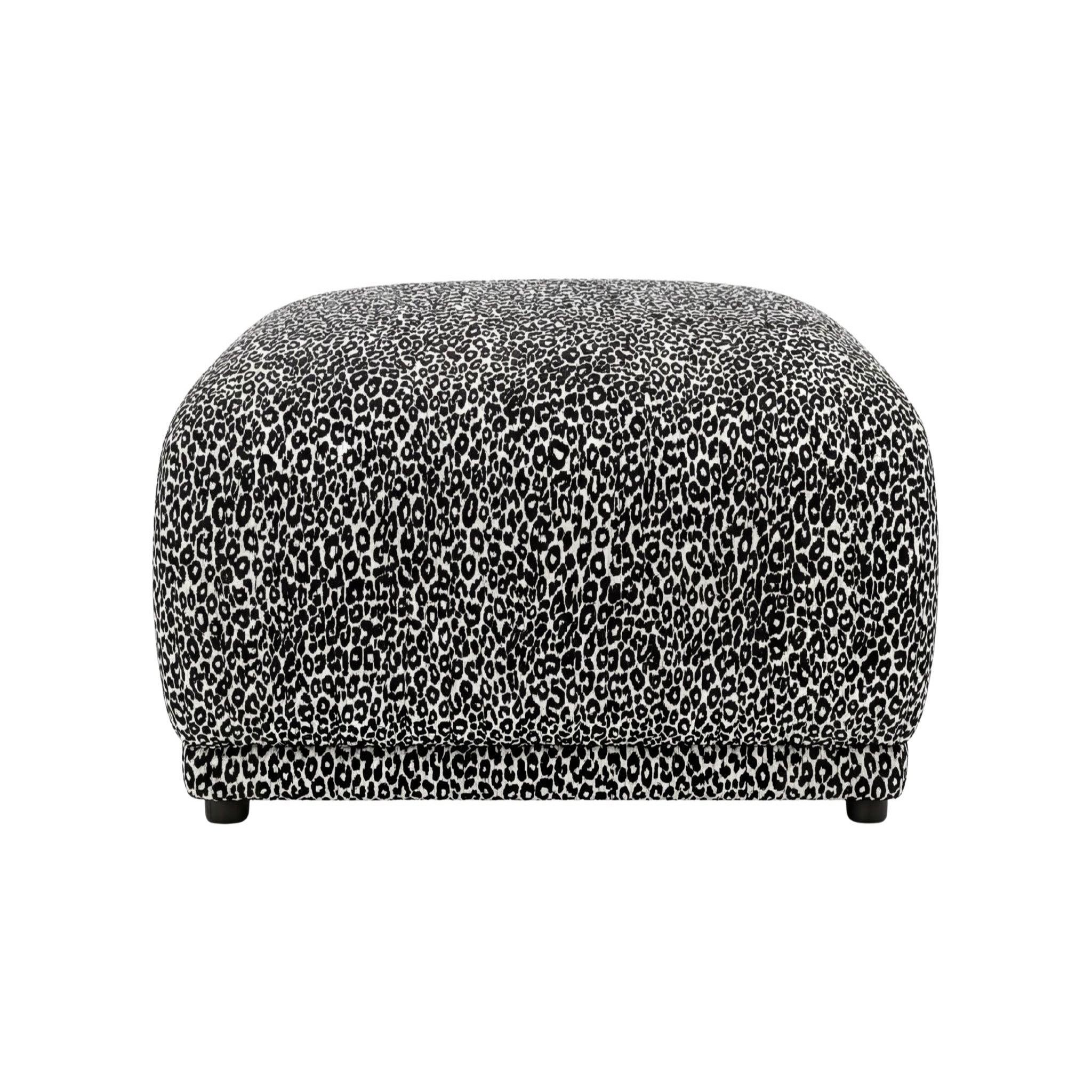 Voir la diapositive 1 : CASANOVA PARIS Rosalie - pouf en tissu imprimé animalier 102x83x46