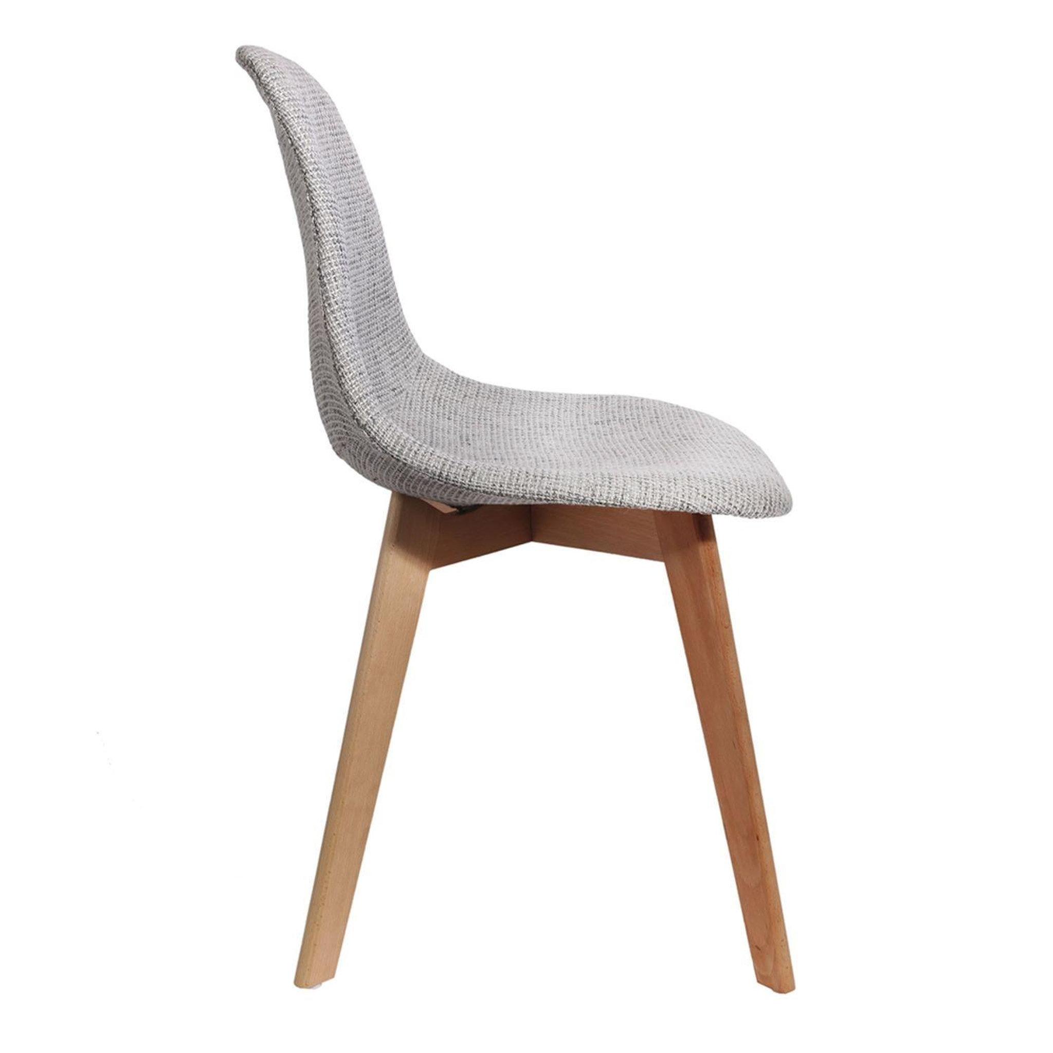 Voir la diapositive 3 : TOILINUX 2 chaises scandinaves design grosse maille flora