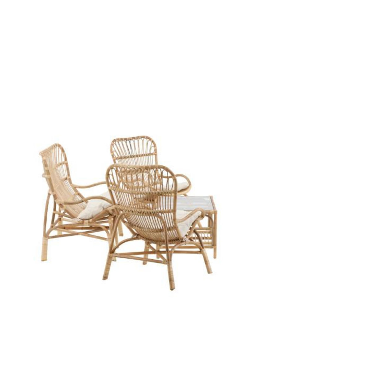 Paris Prix Salon de Jardin en Rotin  Ella  110cm Naturel