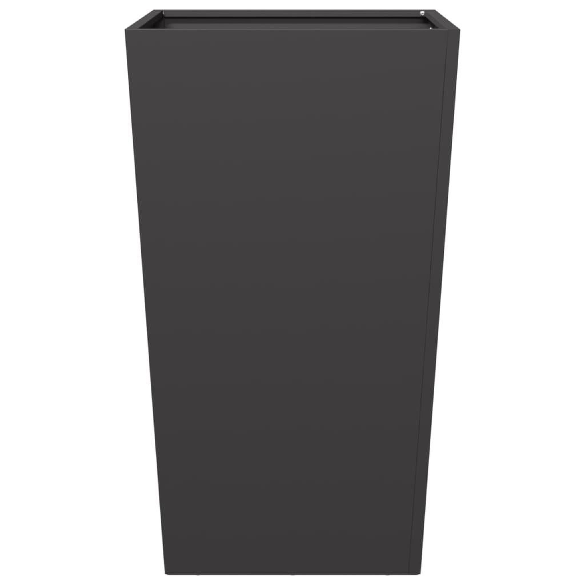 Voir la diapositive 5 : VIDAXL Jardiniere noir 45x45x75 cm acier