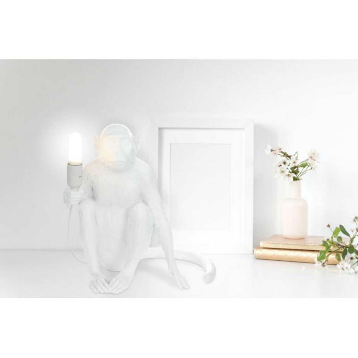 Paris Prix Lampe à Poser Déco  Chita  40cm Blanc