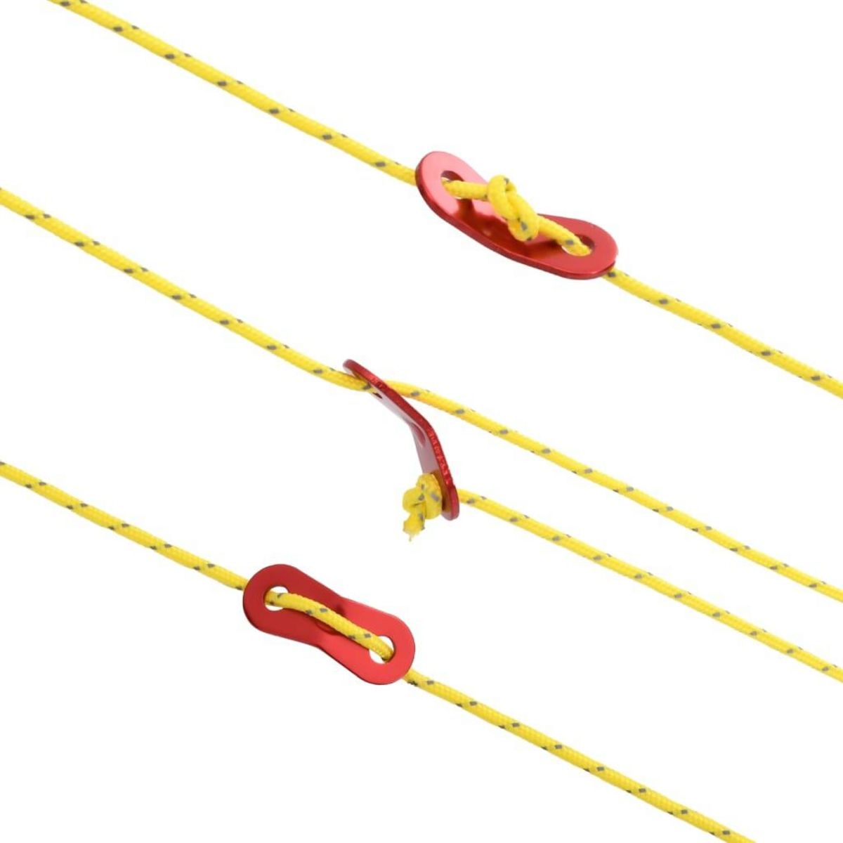 VIDAXL Corde de haubanage de tente avec bandes reflechissantes et cles