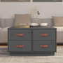 Voir la diapositive 3 : VIDAXL Table basse Gris 80x80x45 cm Bois massif de pin