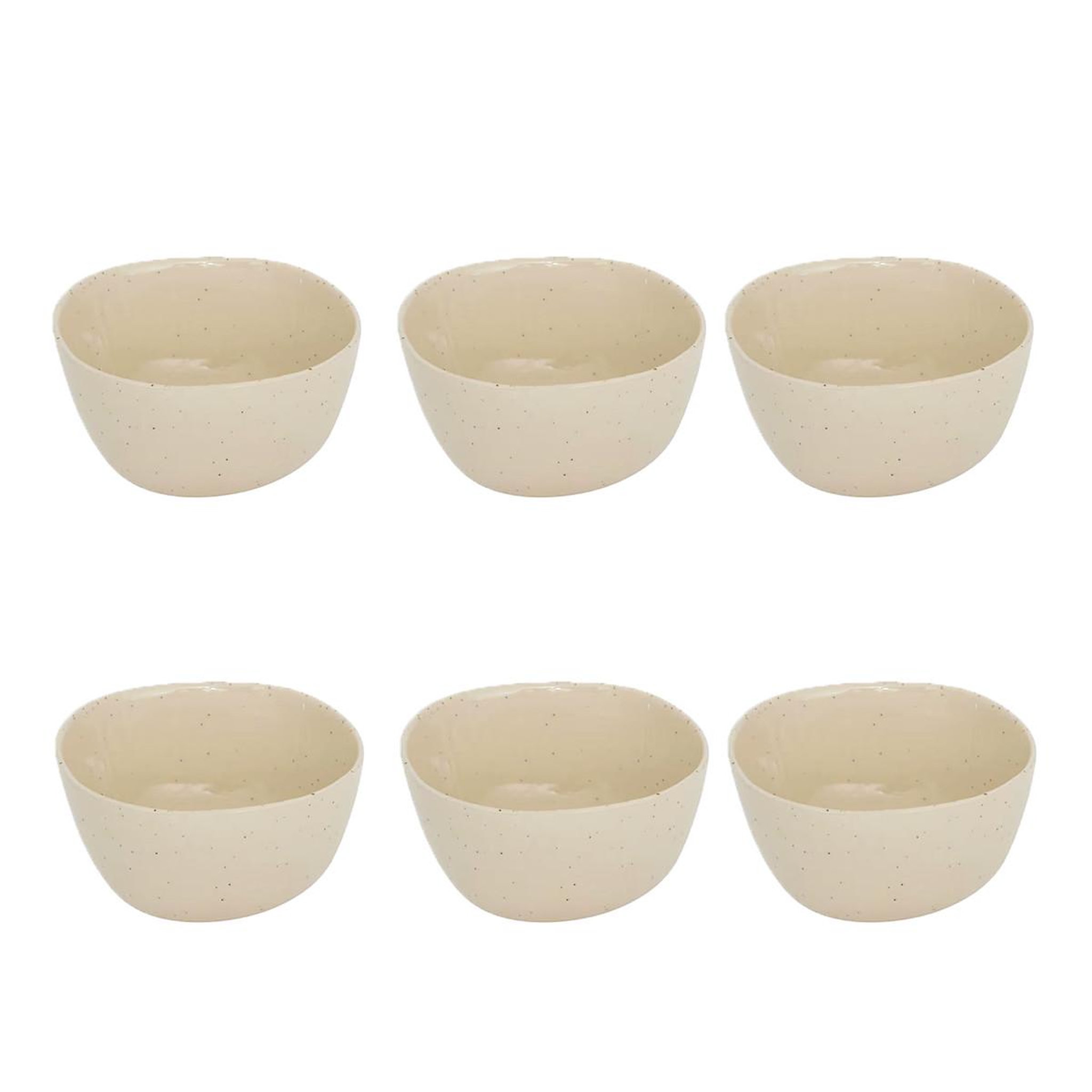 SECRET DE GOURMET Lot de 6 coupelles en faïence  wonja  11cm crème