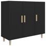 Voir la diapositive 2 : VIDAXL Buffet noir 90x34x80 cm bois d'ingenierie