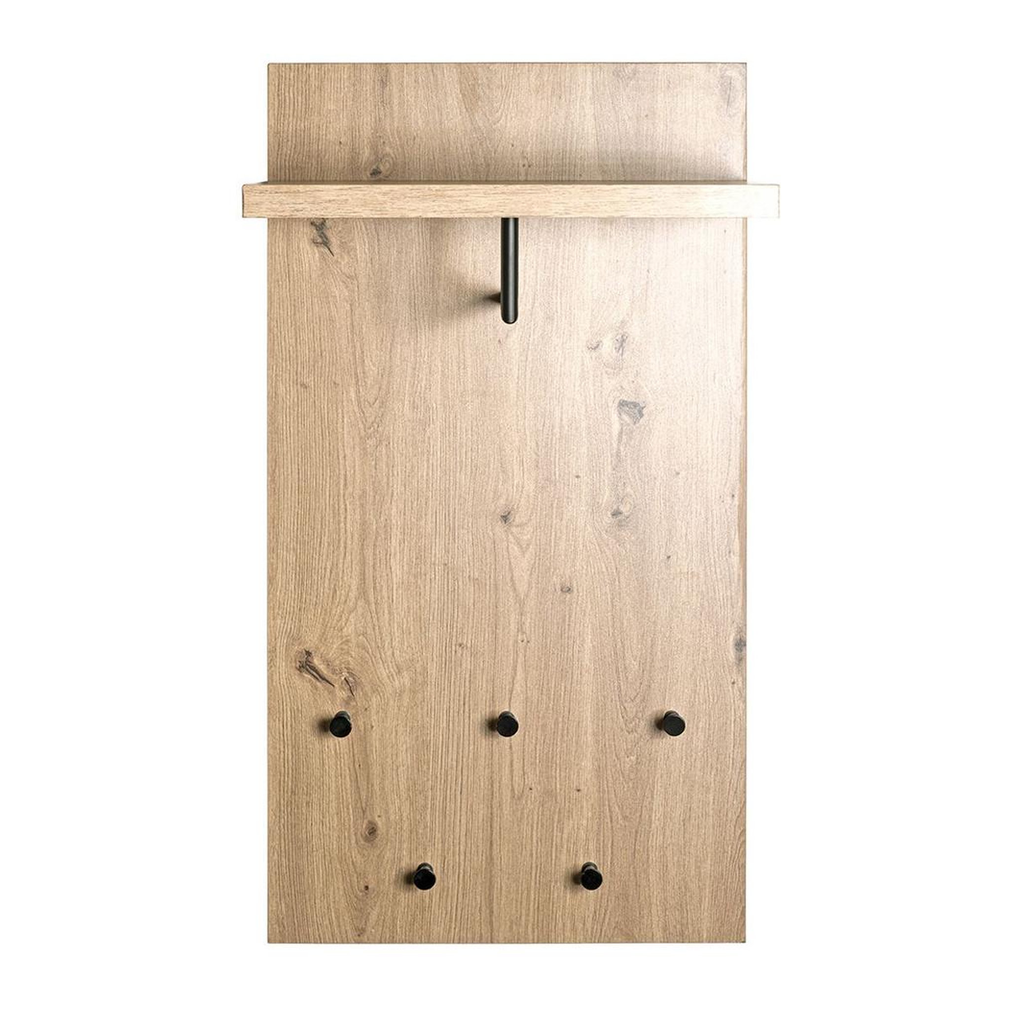 Voir la diapositive 2 : Paris Prix Porte-manteau mural  fama  90cm chêne & noir