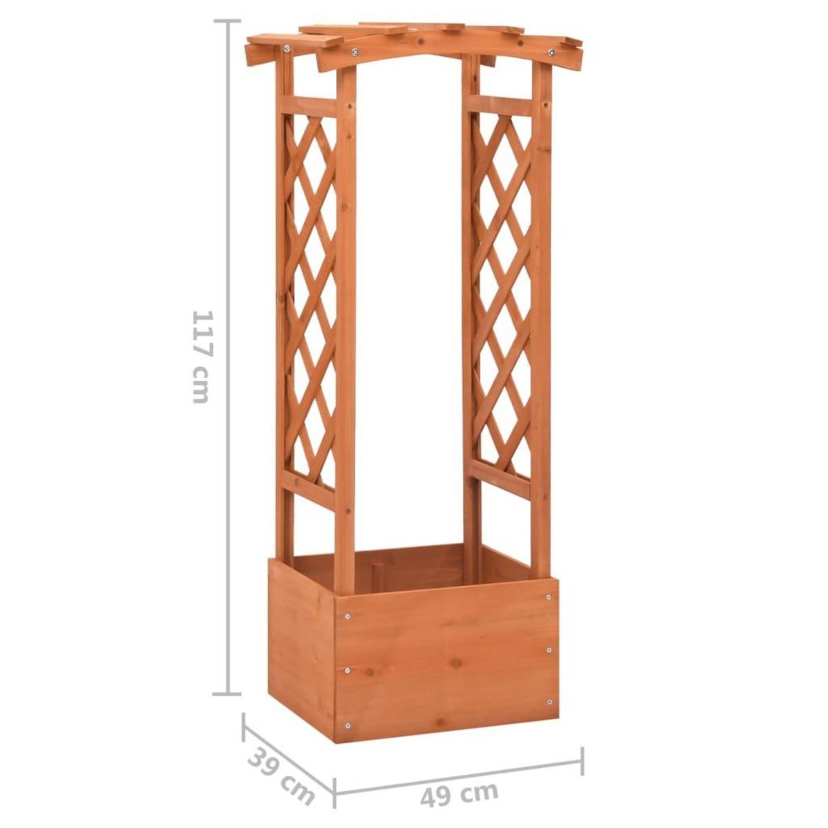 VIDAXL Jardiniere a treillis avec arche 49x39x117 cm Bois de sapin