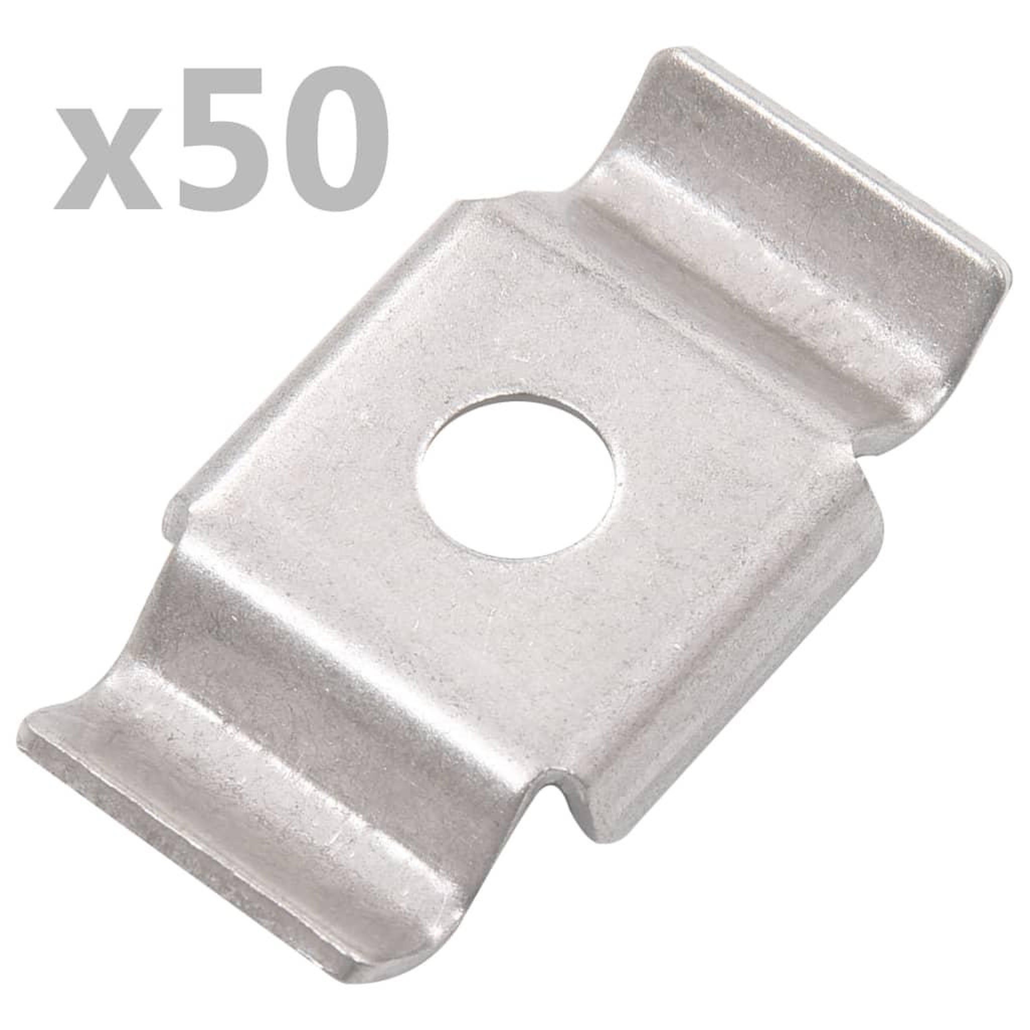 VIDAXL Clips de cloture en papillon 50 pcs Acier inoxydable