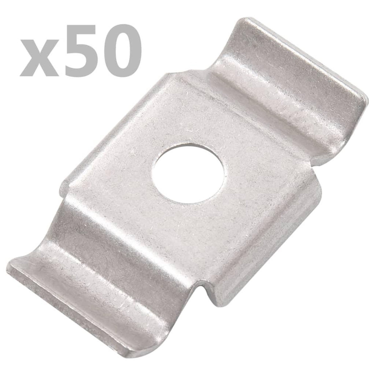 VIDAXL Clips de cloture en papillon 50 pcs Acier inoxydable