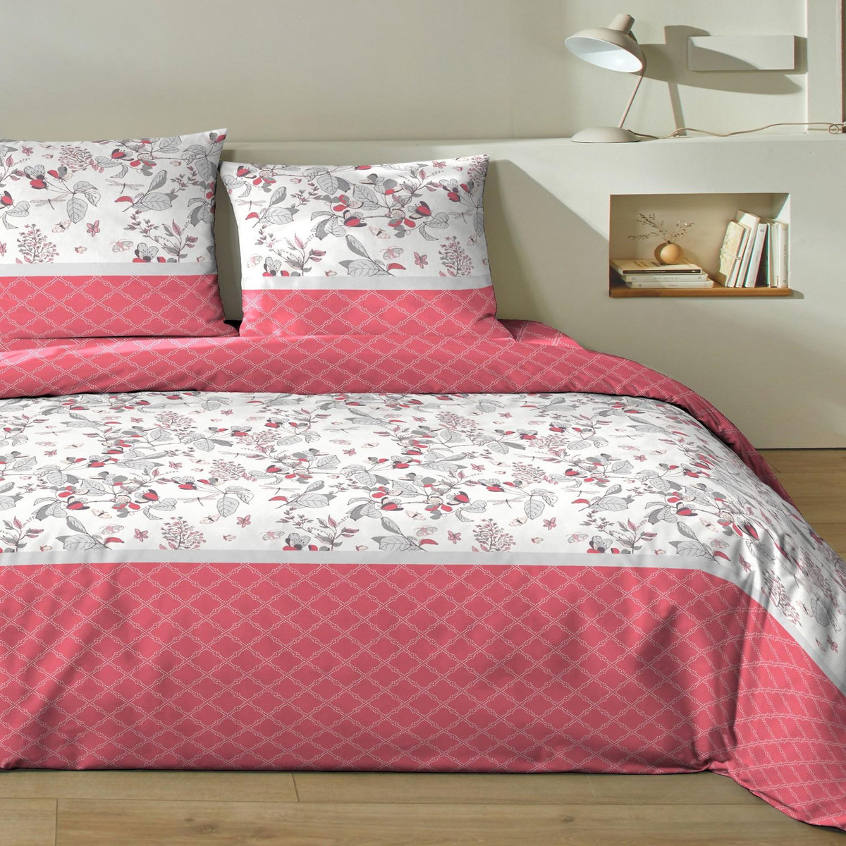 Home collection Parure housse de couette 100% coton 51 fils chorai