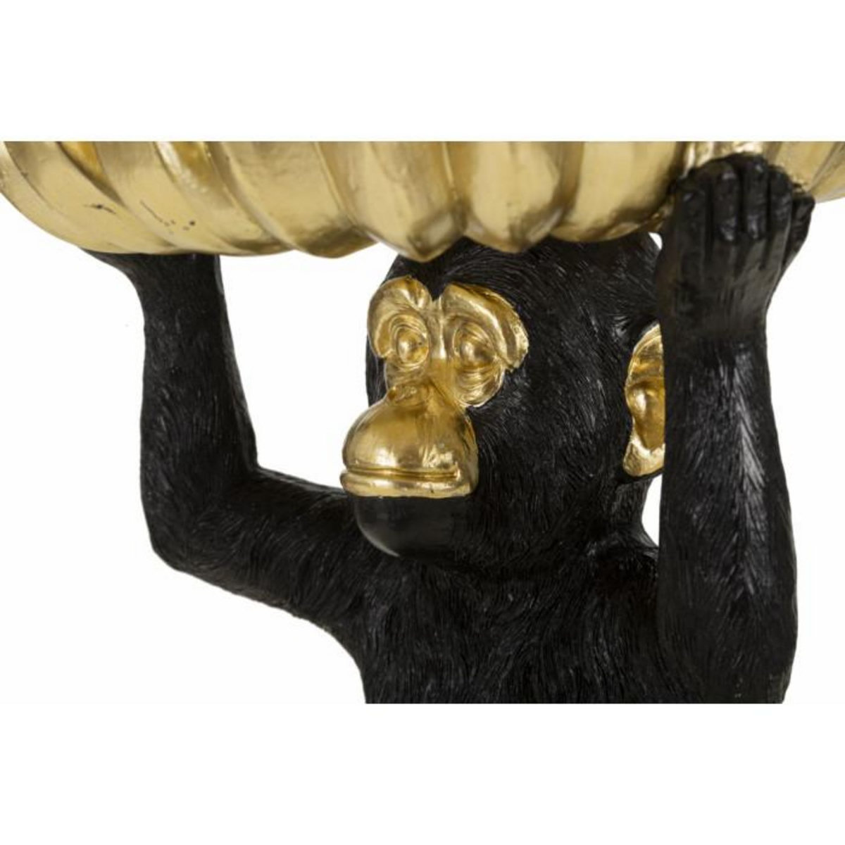 Paris Prix Vide-Poche Statuette Singe  Banane  31cm Noir & Or