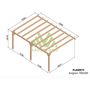 Voir la diapositive 2 : JARDIDECO Pergola adossée en lamellé-collée Avignon 700 x 500 cm - Mardeland