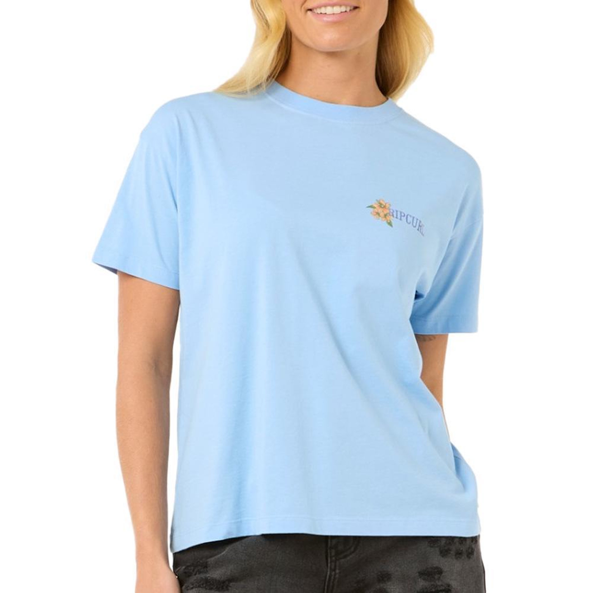 Rip Curl T-Shirt Bleu Femme Rip Curl Joya Relaxed. Coloris disponibles : Bleu