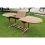 Voir la diapositive 3 : CONCEPT USINE Table de jardin extensible 10 places en teck brut KAJANG