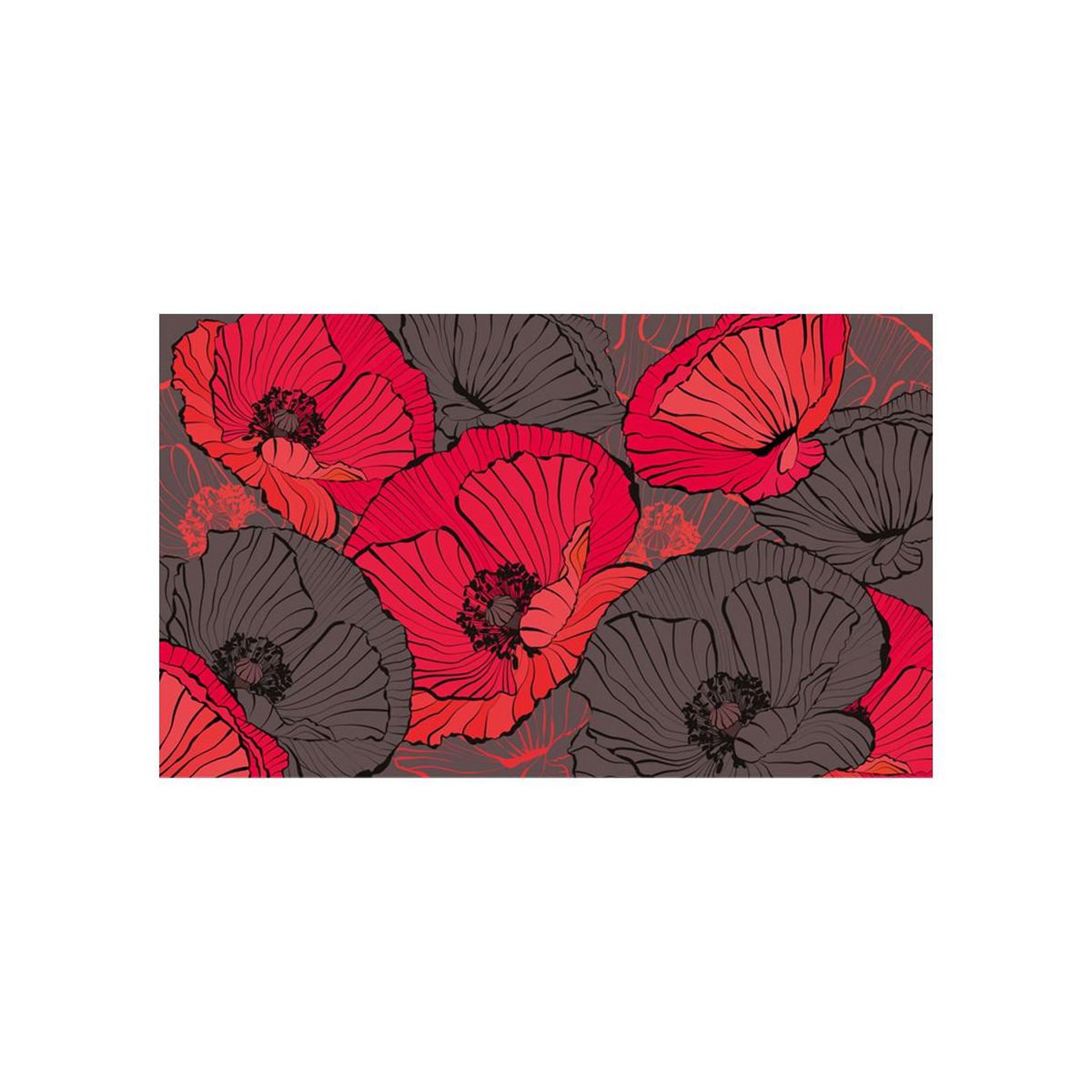 Voir la diapositive 2 : Paris Prix Papier peint  coquelicots plissés  270x450cm