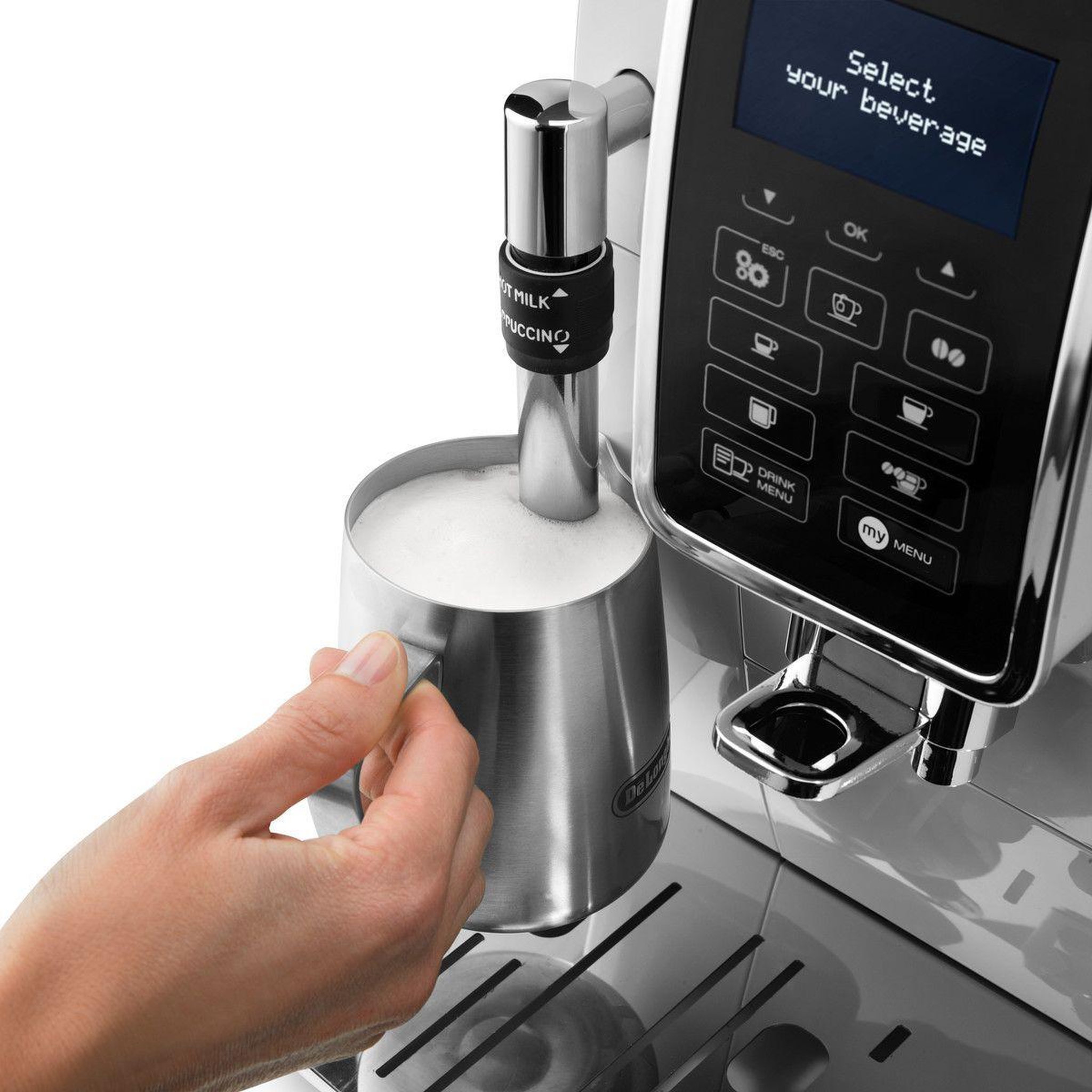 Voir la diapositive 5 : DELONGHI Expresso broyeur dinamica feb3535.w blanc