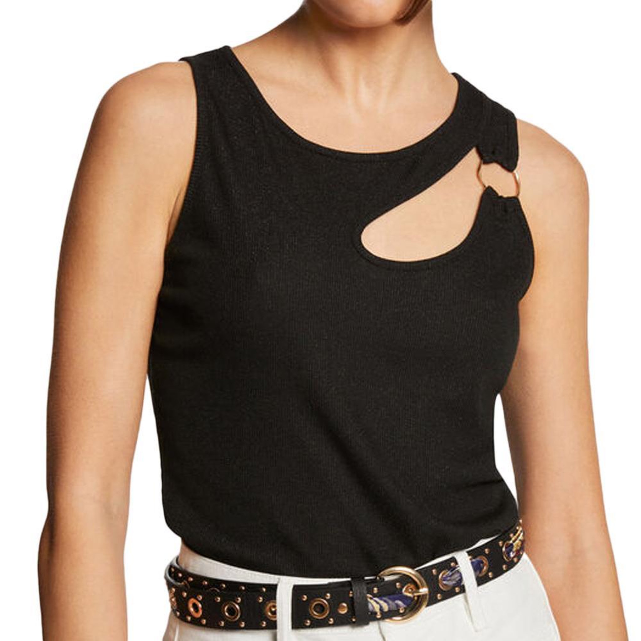 MORGAN Débardeur noir femme morgan desiro. Coloris disponibles : Noir