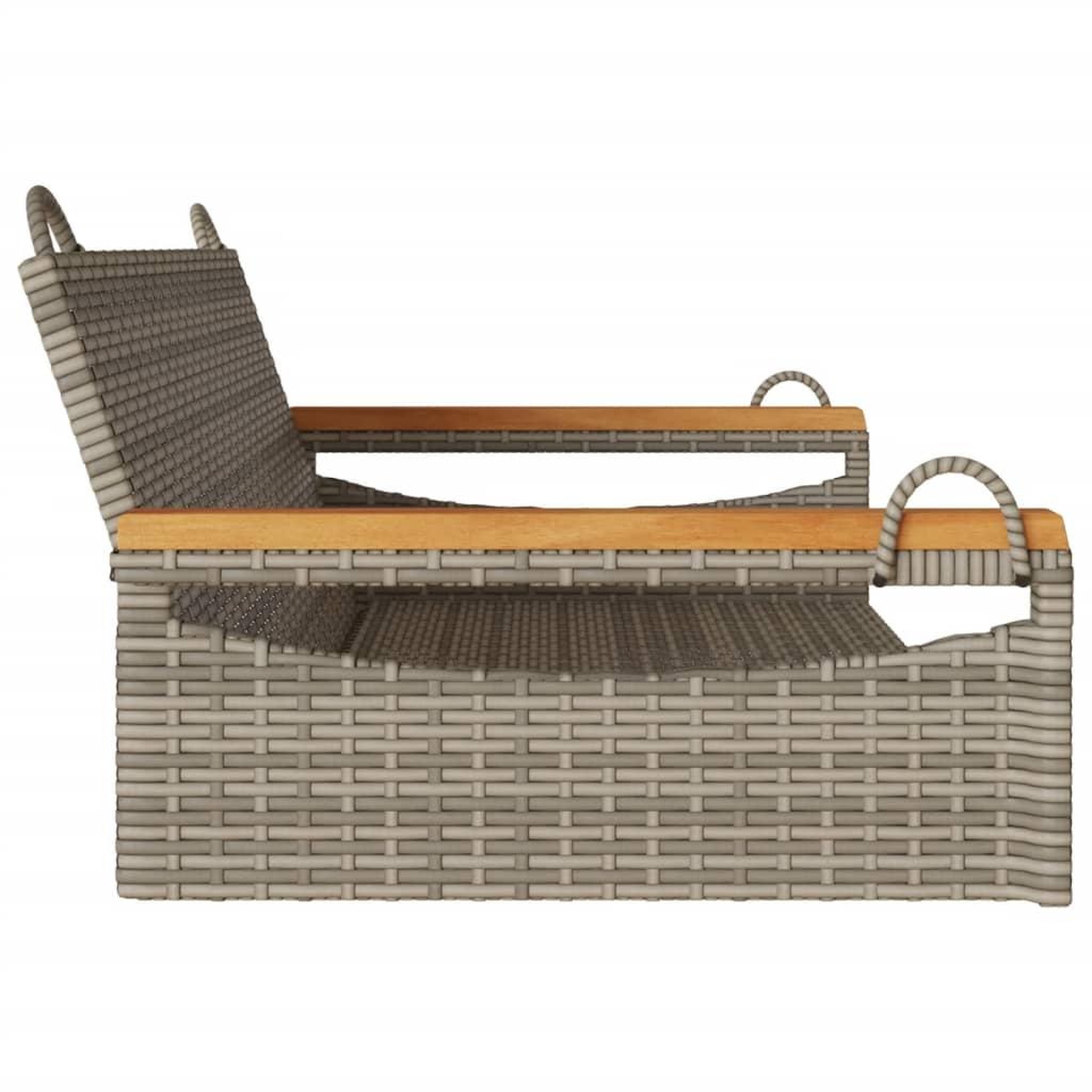Voir la diapositive 5 : VIDAXL Balancelle gris 109x62x40 cm resine tressee