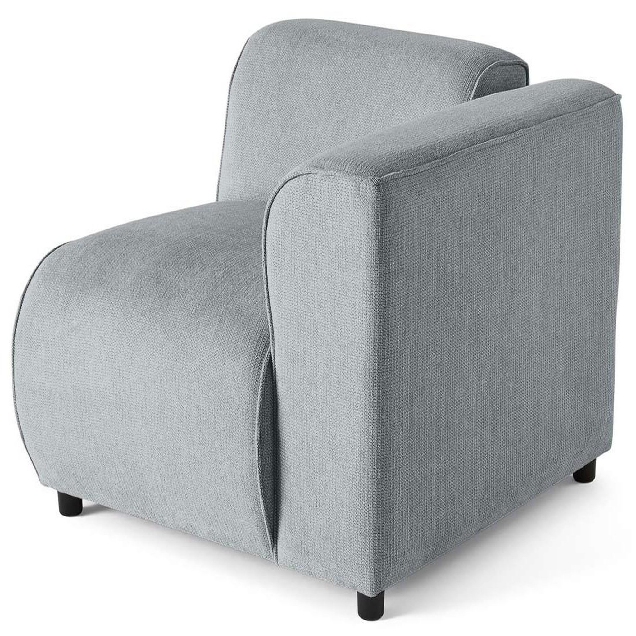 Voir la diapositive 1 : LISA DESIGN Suaro - module d'assise d'angle droit en tissu texturé
