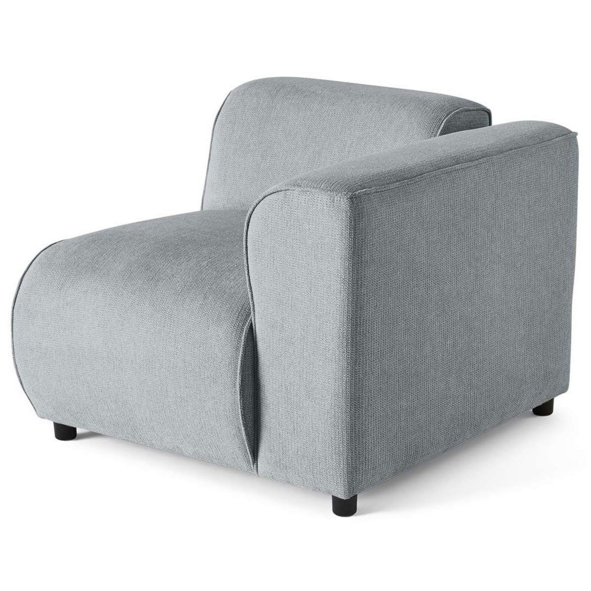 LISA DESIGN Suaro - module d'assise d'angle droit en tissu texturé