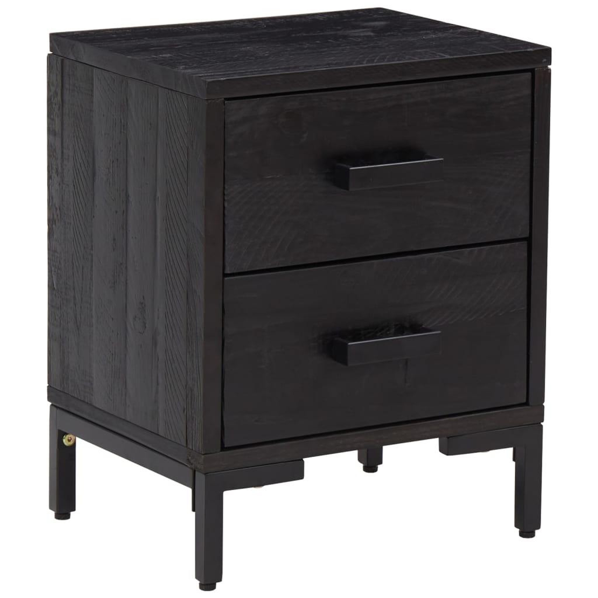 Voir la diapositive 2 : VIDAXL Table de chevet Noir 36x30x45 cm Bois de pin massif
