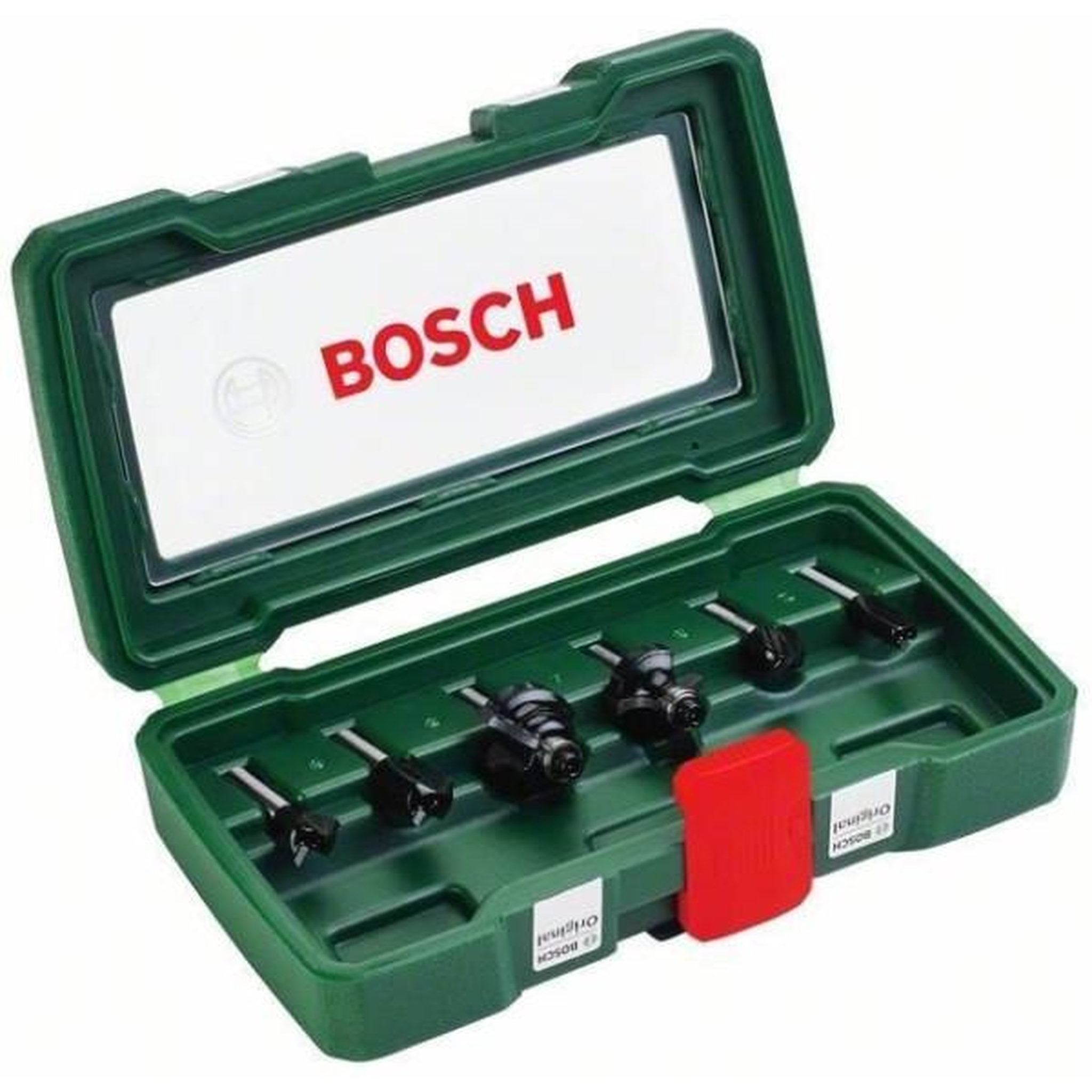 BOSCH Coffret de 6 fraises au carbure bosch - queue de 6mm - pour rainurer et profiler