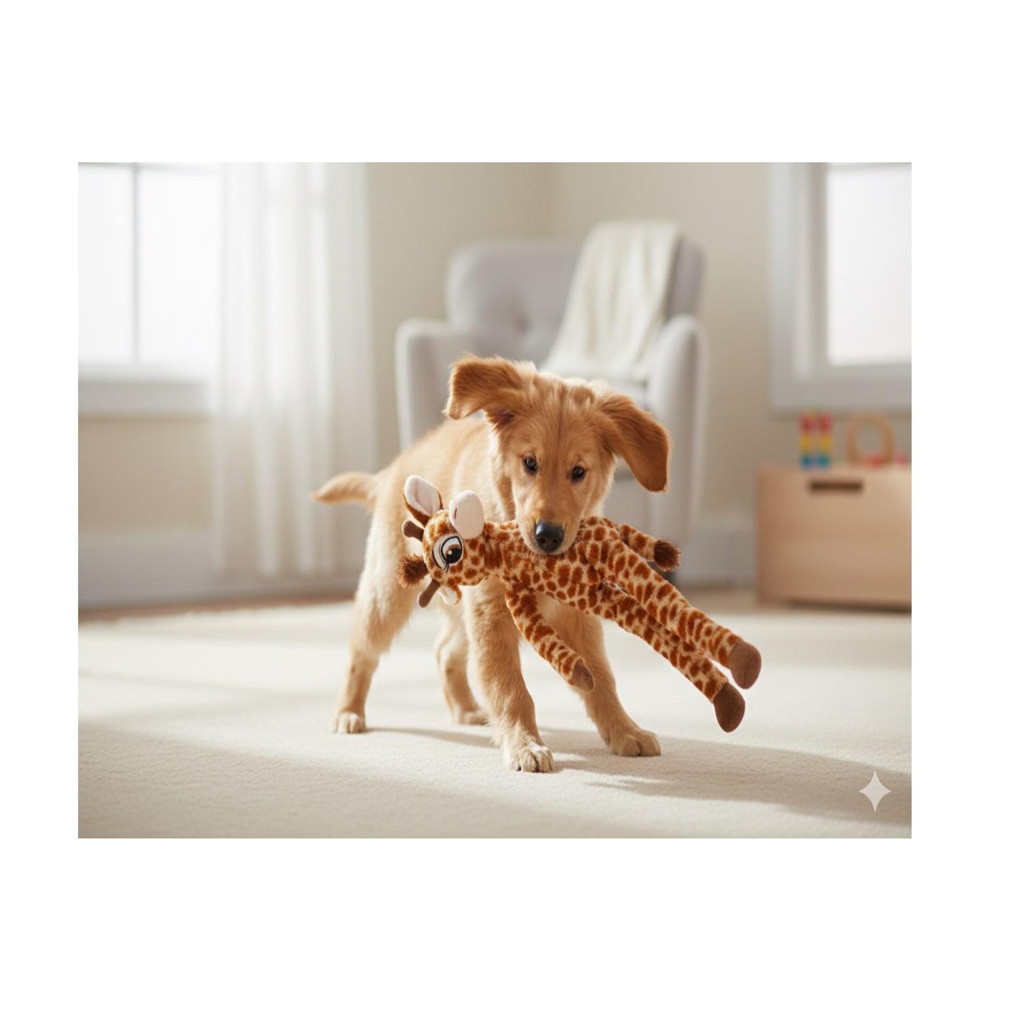 Voir la diapositive 2 : Eden Peluche girafe grand yeux pour chien