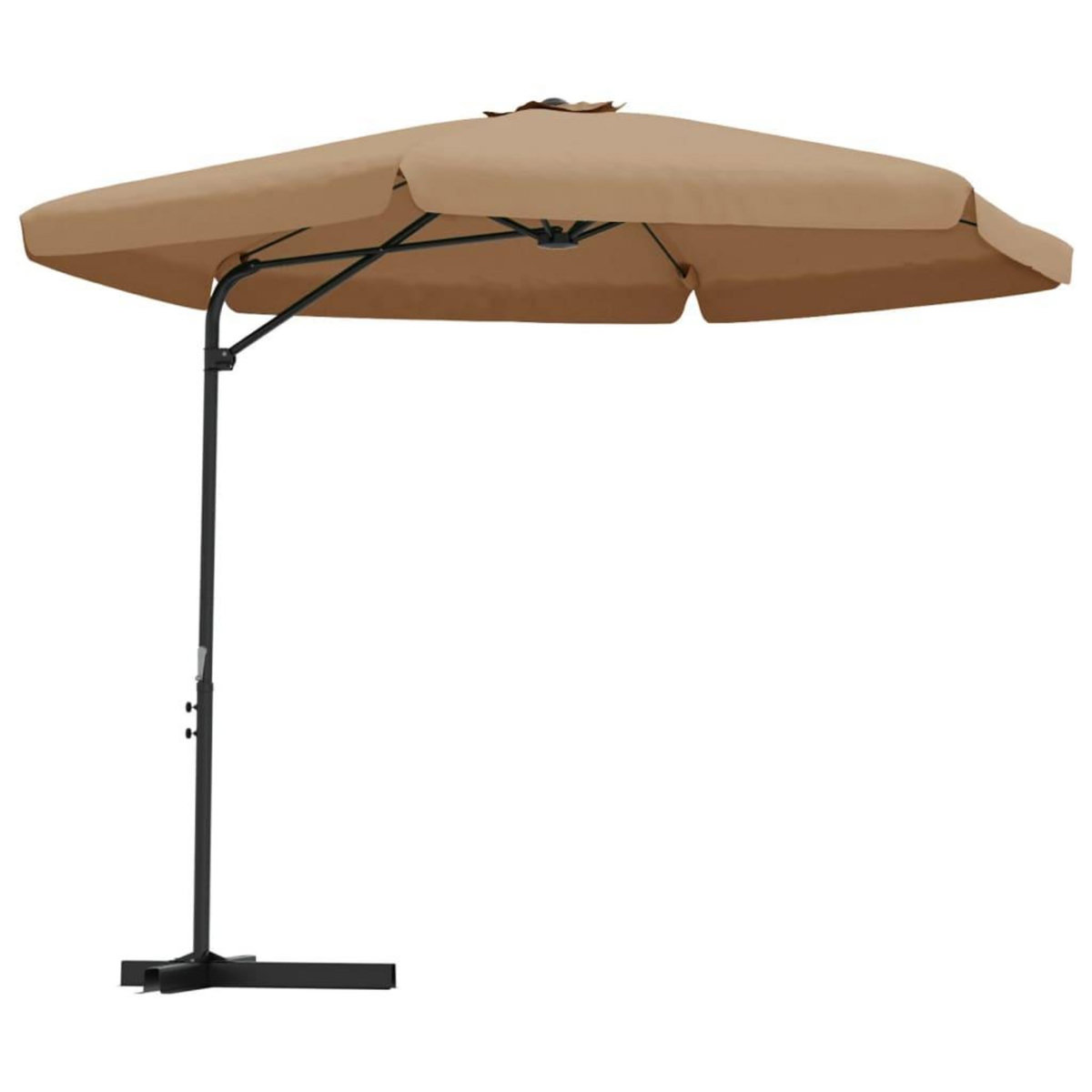 VIDAXL Parasol de jardin avec mat en acier 300 cm Taupe